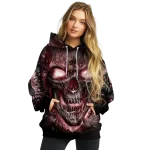 texas state bobcats demonic skull maroon black hoodie best selling