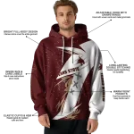 texas state bobcats dynamic slash maroon white hoodie best selling