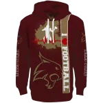 texas state bobcats football heartbeat maroon hoodie best selling