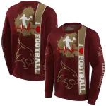 texas state bobcats football heartbeat maroon hoodie best selling
