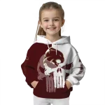 texas state bobcats graphic punisher maroon white hoodie best selling