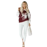 texas state bobcats graphic punisher maroon white hoodie best selling