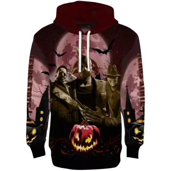 texas state bobcats halloween vibes maroon black hoodie best selling