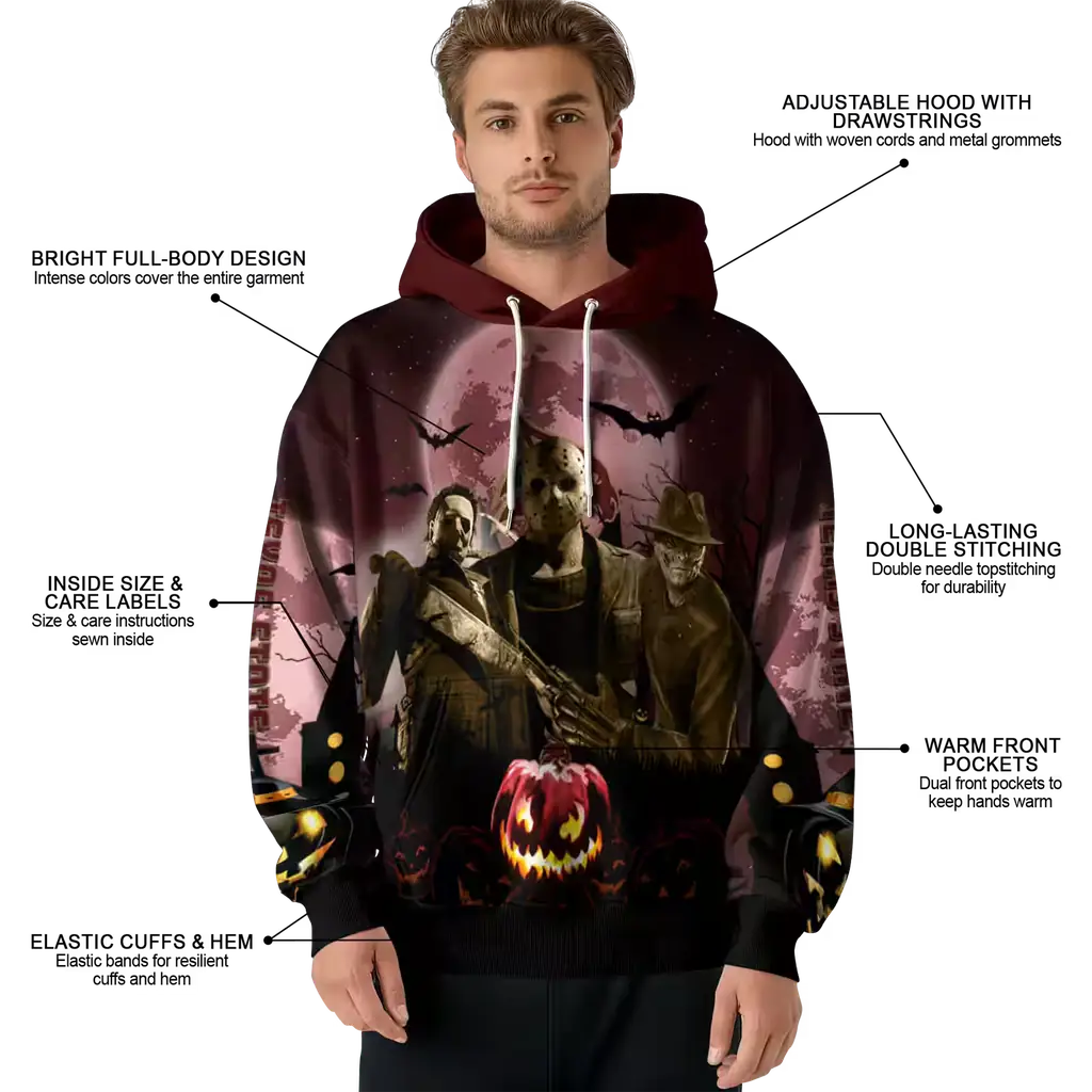 texas state bobcats halloween vibes maroon black hoodie latest model texas state bobcats halloween vibes maroon black hoodie latest model