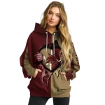 texas state bobcats heartbeat graphic maroon hoodie best selling