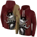 texas state bobcats jack skellington maroon hoodie best selling