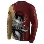 texas state bobcats jack skellington maroon hoodie best selling