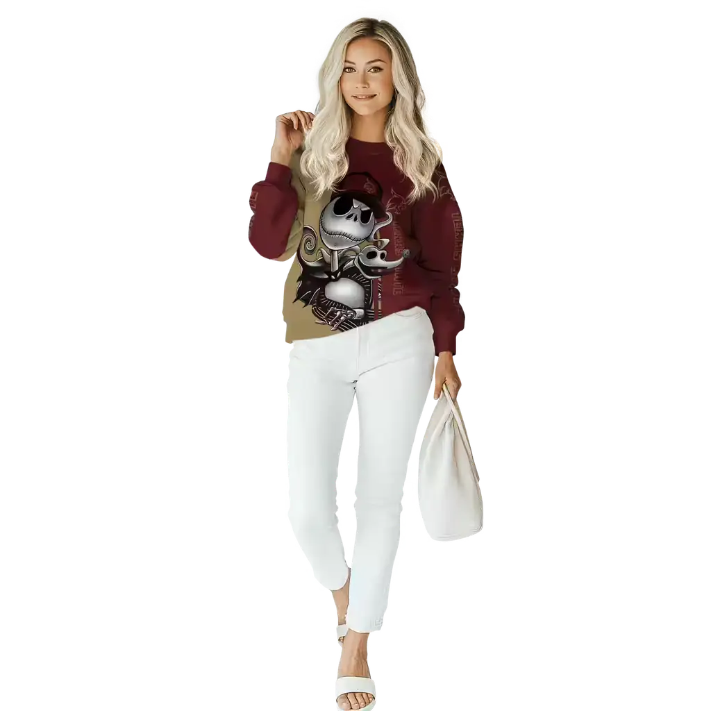 texas state bobcats jack skellington maroon hoodie trendy texas state bobcats jack skellington maroon hoodie trendy