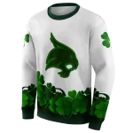 texas state bobcats lucky motif white green hoodie best selling