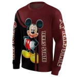 texas state bobcats mickey mouse maroon black hoodie best selling