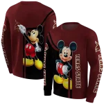 texas state bobcats mickey mouse maroon black hoodie best selling