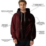 texas state bobcats monogram pattern maroon hoodie best selling