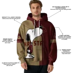 texas state bobcats playful snoopy maroon hoodie best selling