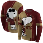 texas state bobcats playful snoopy maroon hoodie best selling