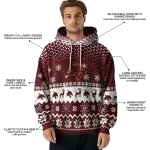 texas state bobcats reindeer motif maroon hoodie best selling