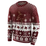 texas state bobcats reindeer motif maroon hoodie best selling