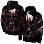 texas state bobcats skull artwork maroon black hoodie best selling