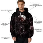 texas state bobcats skull artwork maroon black hoodie best selling