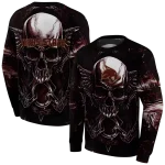 texas state bobcats skull artwork maroon black hoodie best selling