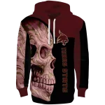 texas state bobcats skull motif maroon black hoodie best selling