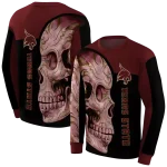 texas state bobcats skull motif maroon black hoodie best selling