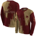 texas state bobcats splatter effect maroon hoodie best selling