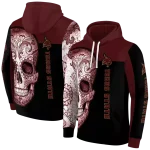 texas state bobcats sugar skull maroon black hoodie best selling