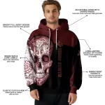 texas state bobcats sugar skull maroon black hoodie best selling
