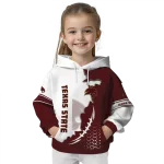 texas state bobcats triangular pattern maroon white hoodie best selling
