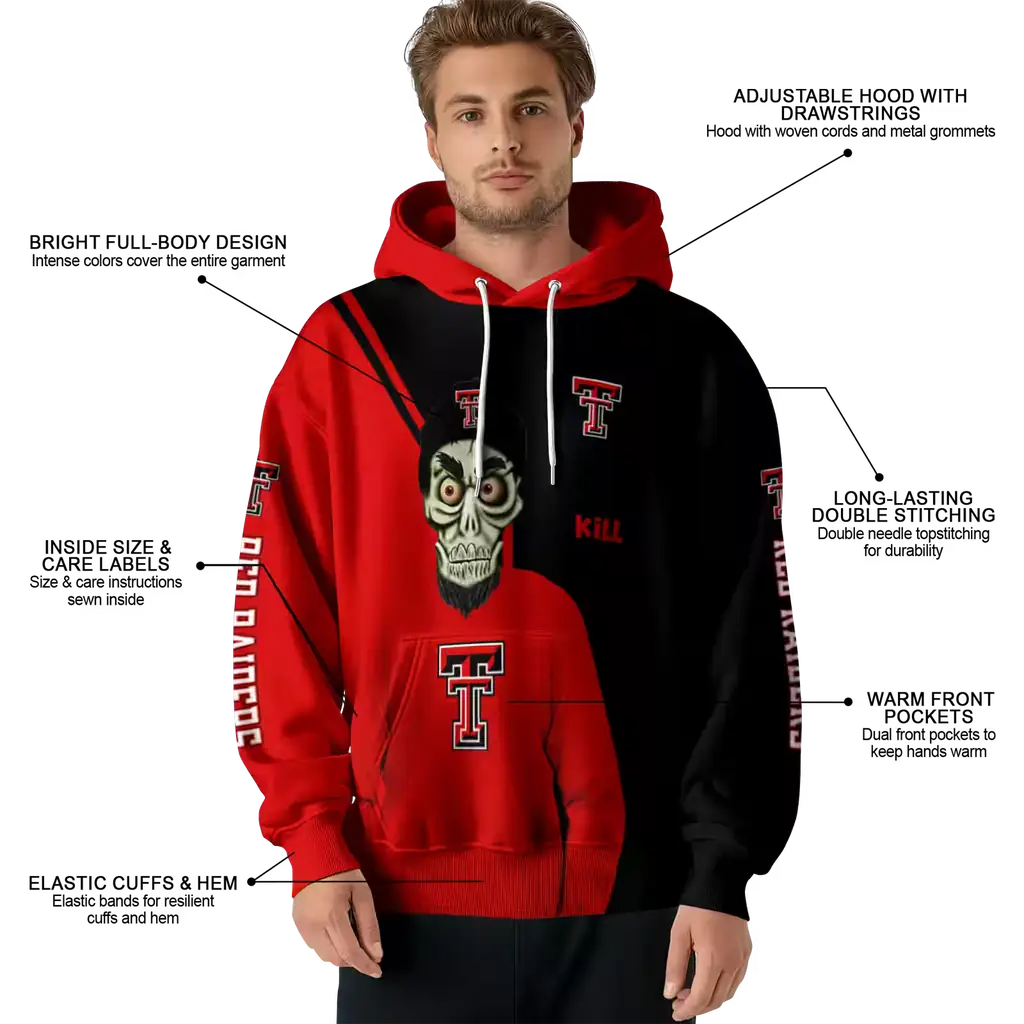 texas tech red raiders achmed skull red hoodie latest model texas tech red raiders achmed skull red hoodie latest model