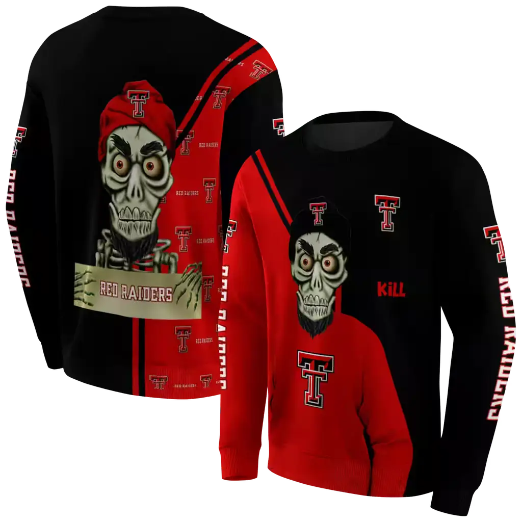 texas tech red raiders achmed skull red hoodie premium grade texas tech red raiders achmed skull red hoodie premium grade