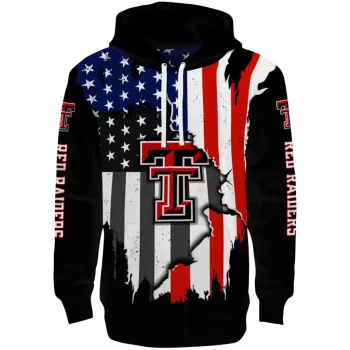texas tech red raiders american pride black hoodie best selling