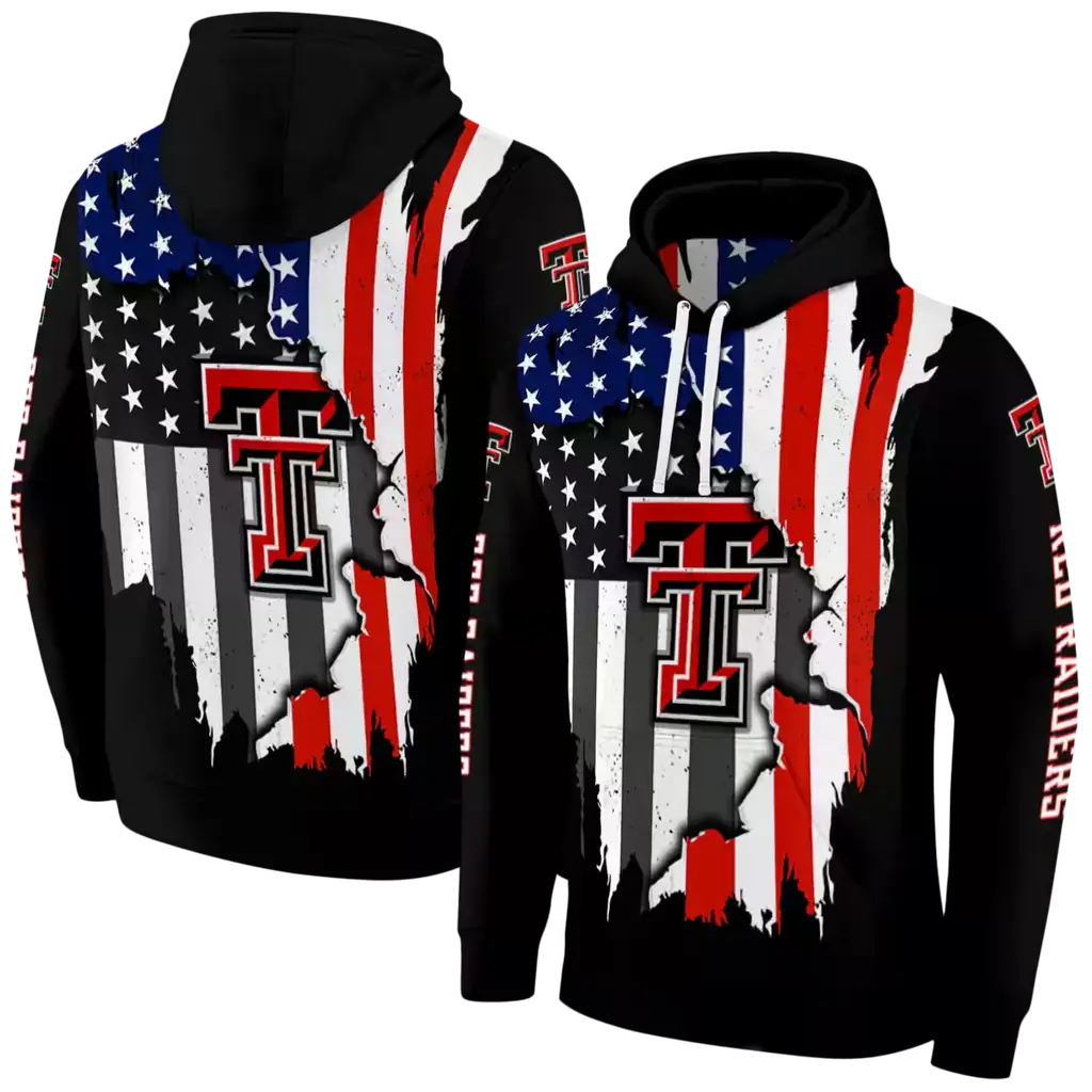 texas tech red raiders american pride black hoodie fashion forward texas tech red raiders american pride black hoodie fashion forward