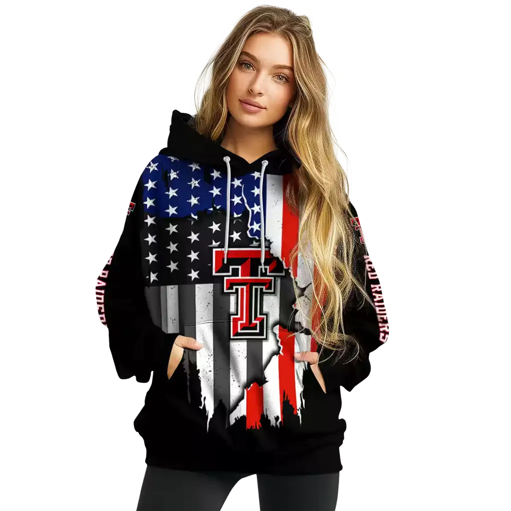 texas tech red raiders american pride black hoodie high quality texas tech red raiders american pride black hoodie high quality