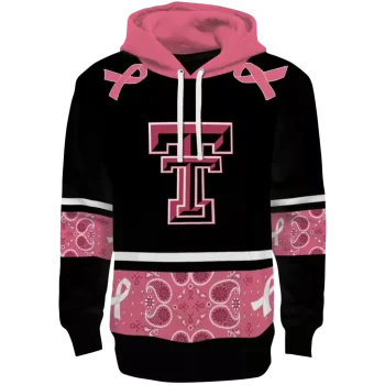 texas tech red raiders awareness ribbon black pink hoodie best selling