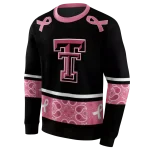 texas tech red raiders awareness ribbon black pink hoodie best selling