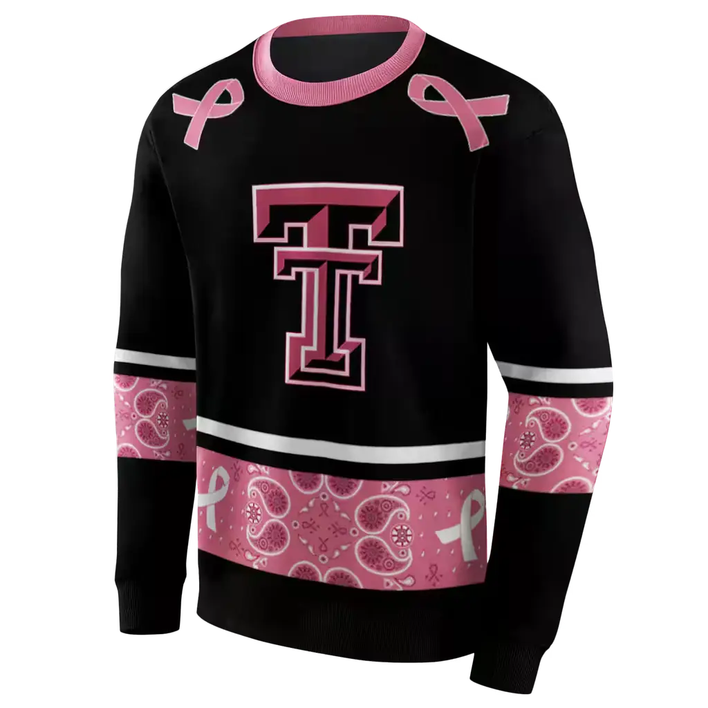 texas tech red raiders awareness ribbon black pink hoodie new arrival texas tech red raiders awareness ribbon black pink hoodie new arrival