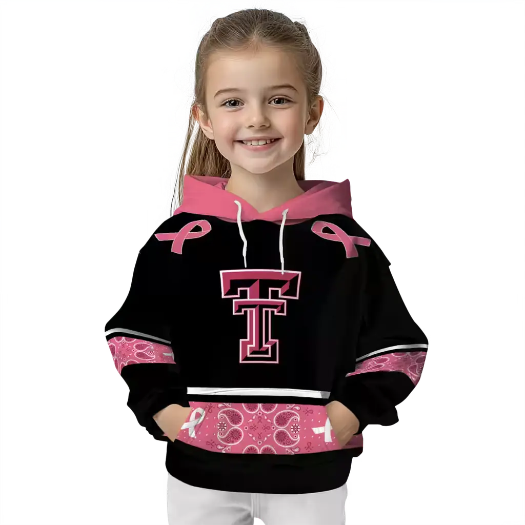 texas tech red raiders awareness ribbon black pink hoodie top rated texas tech red raiders awareness ribbon black pink hoodie top rated