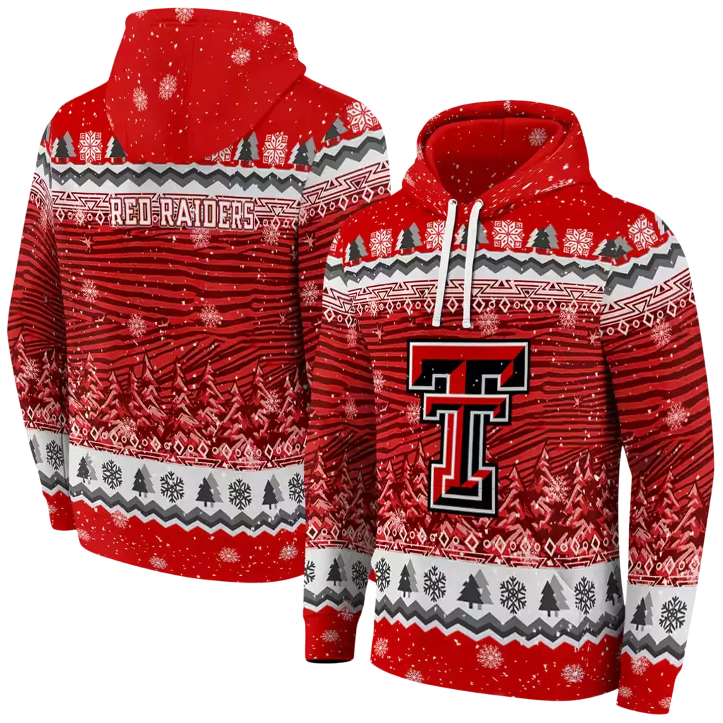 texas tech red raiders christmas trees red hoodie fashion forward texas tech red raiders christmas trees red hoodie fashion forward