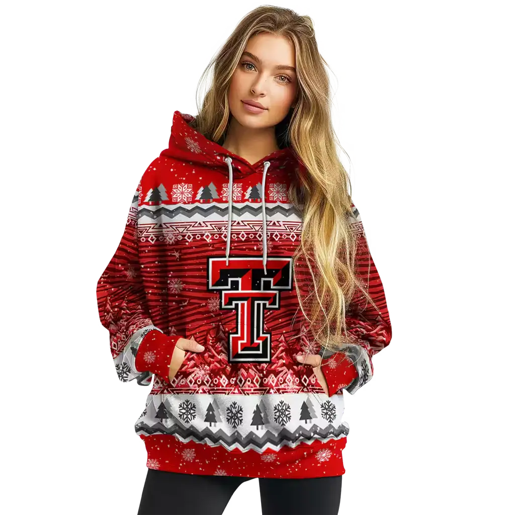 texas tech red raiders christmas trees red hoodie high quality texas tech red raiders christmas trees red hoodie high quality