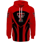 texas tech red raiders concentric lines red black hoodie best selling