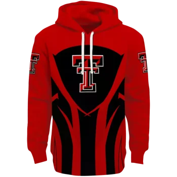 texas tech red raiders concentric lines red black hoodie best selling