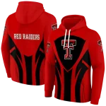 texas tech red raiders concentric lines red black hoodie best selling