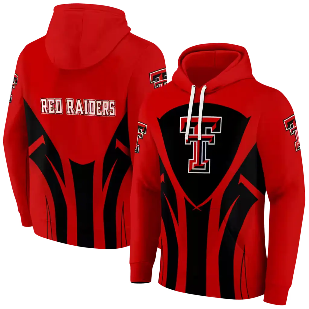 texas tech red raiders concentric lines red black hoodie fashion forward texas tech red raiders concentric lines red black hoodie fashion forward