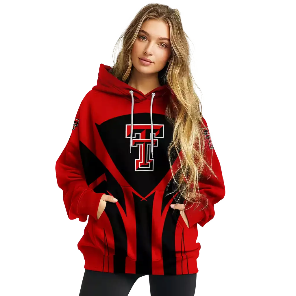 texas tech red raiders concentric lines red black hoodie high quality texas tech red raiders concentric lines red black hoodie high quality