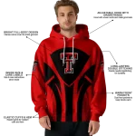texas tech red raiders concentric lines red black hoodie best selling