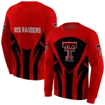 texas tech red raiders concentric lines red black hoodie best selling