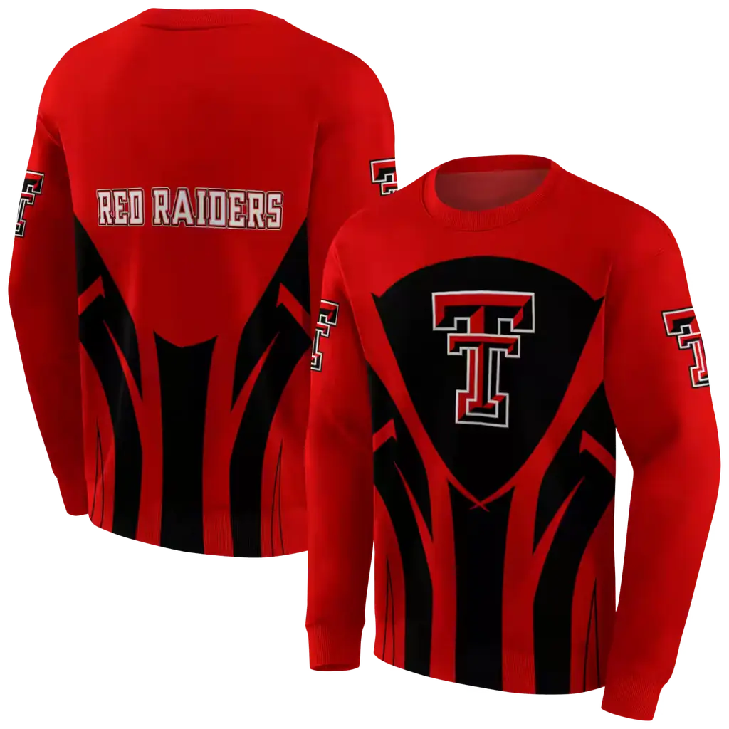 texas tech red raiders concentric lines red black hoodie premium grade texas tech red raiders concentric lines red black hoodie premium grade