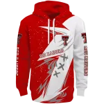 texas tech red raiders dynamic slash red white hoodie best selling