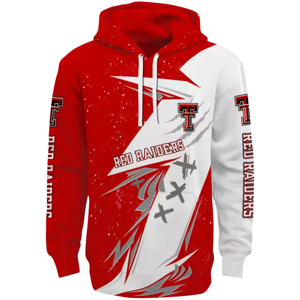 texas tech red raiders dynamic slash red white hoodie best selling texas tech red raiders dynamic slash red white hoodie best selling